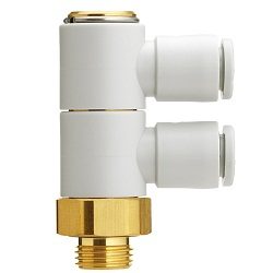Đầu nối nhanh SMC KQ2V - góc xoay ren ngoài - Vật tư khí nén
