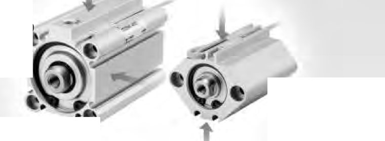 Xy lanh compact SMC dòng CQ2 / CDQ2 - Vật tư khí nén